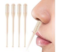 LECDOA 2-in-1 Nasal Hair Cutter, 2025 New Double-Sided Nose Hair Trimmer with Ear Picker for Men and Women, 360° Rotating Nose Hair Removal Tool (4 PCS)