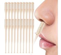 LECDOA 2-in-1 Nasal Hair Cutter, 2025 New Double-Sided Nose Hair Trimmer with Ear Picker for Men and Women, 360° Rotating Nose Hair Removal Tool (20 PCS)