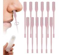 LECDOA 2-in-1 Nasal Hair Cutter, 2025 Upgraded Double-Sided Nose Hair Removal Tool, 360° Rotating Nose Hair Trimmer, Portable Hair Removal Tool for Men and Women (Pink, 12 PCS)