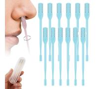 LECDOA 2-in-1 Nasal Hair Cutter, 2025 Upgraded Double-Sided Nose Hair Removal Tool, 360° Rotating Nose Hair Trimmer, Portable Hair Removal Tool for Men and Women (Blue, 12 PCS)