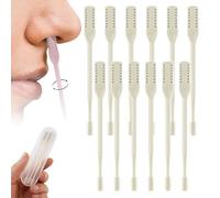 LECDOA 2-in-1 Nasal Hair Cutter, 2025 Upgraded Double-Sided Nose Hair Removal Tool, 360° Rotating Nose Hair Trimmer, Portable Hair Removal Tool for Men and Women (Beige, 12 PCS)