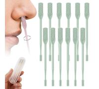 LECDOA 2-in-1 Nasal Hair Cutter, 2025 Upgraded Double-Sided Nose Hair Removal Tool, 360° Rotating Nose Hair Trimmer, Portable Hair Removal Tool for Men and Women (Green, 12 PCS)