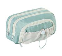 LECDOA Rosy Posy Pencil Case, Large Opening Cute Pencil Case Box, 3 Compartments Large Capacity, Waterproof Soft Stationery Storage Bag (Green)