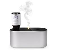 Lecdura Waterless Diffuser for Essential Oil, Scent Air Aromatherapy Diffuser, Mini Portable Aroma Diffusers with 3 Mist Modes, Cycle Start, for Room Home Office Bedroom - Silver