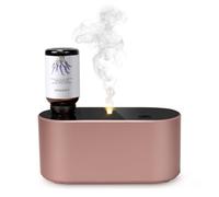 Lecdura Waterless Diffuser for Essential Oil, Scent Air Aromatherapy Diffuser, Mini Portable Aroma Diffusers with 3 Mist Modes, Cycle Start, for Room Home Office Bedroom - Rose Gold
