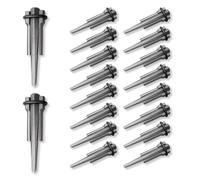 LECEHIVO 18 Pcs Rock Splitting Wedges with Feather Shims, 5/8 Inch Wedge and Shims Set, Heavy Duty Stone Hounding Equipment Rock Splitting Tools for Concrete, Granite, Marble