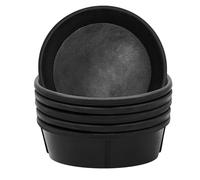 LECEHIVO 6 Pcs Rubber Feeder Pan 12 Quart/ 3 Gallon Rubber Dust Bath Tub Large Utility Feed Bucket Livestock Bowl for Feeding Pig Dog Horse Goat Chicken Animal, 17.1 x 4.3 Inch