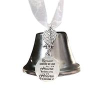 Lecerrot Angel Wings Memorial Bell - Exquisite Silver Ornament Decoration - Every Time A Bell Rings An Angel Gets Its Wings