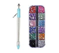 Lecerrot Diamond Art Pens, Spot Drill Pen, DIY Crystal Embroidery Pen, Multi Rhinestone Drill Plate DIY Craft Tools, for DIY Crafts Painting Cross Stitch Nail Art