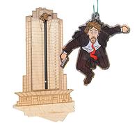 Lecerrot Die Slow Advent Calendar Wooden Hans Gruber Advent Calendar Character Pendant Interesting Countdown Calendar for , Halloween, New Year Decoration