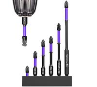 Lecerrot Magnetic Screwdriver Bit, High Hardness and Strong Magnetic Bit, D1 Anti Slip and Shock Proof Bits, 6 Screwdriver Attachment Magnetic Bits Set, for Power Screwdriver Drill