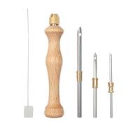 Lecerrot Oxford Punch Needle, Embroidery Punch Needle Pen, Felt Needle Tool, Portable Wooden Handle Embroidery Punch Needle Pen, Handmade Knitting Tools, Punch Needle Set, Punch Needle Tools