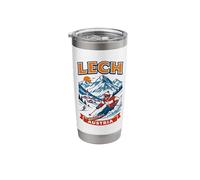 Lech Austria Ski Vintage Mountain Graphic Stainless Steel Insulated Tumbler