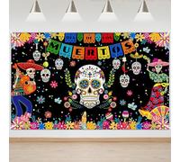 Lecheme Day of The Dead Backdrop 6x4 ft Dia De Los Muertos Backdrop Mexican Fiesta Sugar Skull Banner Photo Background Day of The Dead Banner Party Decorations