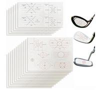 Lechengjia 108 Pcs Golf Face Tape, Self Teaching Sweet Spot and Shot Consistency Analysis, Golf Impact Tape Set for Woods Irons and Putters, Improve Swing Accuracy & Distance