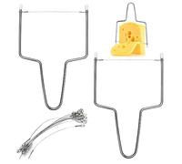 Lechengjia 2 Cheese Cutter 12pcs Cheese Wire Stainless Steel Cheese Wire Cutter Board Cheese Slicers for Block Cheese