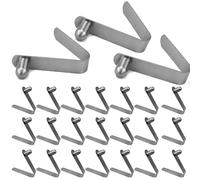 Lechengjia 24 Pcs Tent Pole Push Button Spring Snap Clips, Stainless Steel | Spring Button Clips Locking Tube Pin, Push Button Spring Clip, for Kayak Paddle Camping Tent Pole 6mm