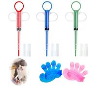 Lechengjia 3 Pieces Pet Pill Plunger Popper for Small Cats Dogs Pill Gun Dispenser Shooter Pet Piller Soft Tip Tablet Syringe Pusher Animal Medicine Feeder for Feeding Accessories