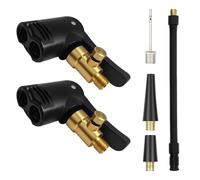 Lechengjia 6 Pcs Tyre Inflator Adapter Set, Air Chuck Bike Pump Adaptor | Valve Adapter Kit Compatible with Presta, Schrader, Cars, Bicycles, Sports Balls and Inflatables