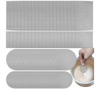 Lechengjia 80 Pcs Flower Pot Hole Mesh Pad, 4 Sizes Garden's Drainage Mesh, Mesh Preventing Soil Leakage, Potted mesh mat Prevent Soil Loss Anti (Round,Square)