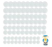 Lechengjia 80 Pieces Clear PVC Non Slip Rubber Feet, 15/20/25/30mm Round Adhesive Pads for Furniture, Glass, Metal, Wood