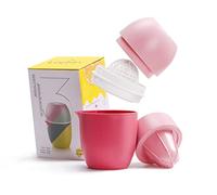 Lechin Lemon Squeezer with Unique Lemon Shape Design Citrus Juicer Manual Two Ways of Use for Different Fruits (Pink)