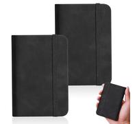 Lechisenop 2 Pcs A7 Notebook 100 Pages Pocket Notebook with Elastic Band Small Note Books Pocket Size Small Notepad for Office School Home Business Writing & Note Taking