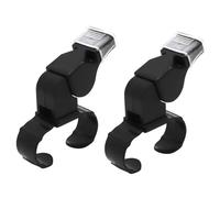 Lechisenop 2 Pcs Netball Whistle Handheld Whistle, Black Plastic Finger Grip Whistles Sports, Portable Emergency Reusable Referee Whistle Teacher Whistle Loud Crisp Sound