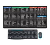 Lechisenop Excel Cheat Sheet Desk Mat 80x30cm Excel Shortcuts Mouse Mat Multifunctional Large Gaming Mouse Pad Mousepad Desk Pad Soft Computer Keyboard Mice Mat for Macbook, PC, Laptop, Office