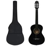 Lechnical 8 Piece Classical Guitar Beginner Set Black 1/2 34",Musical Instruments,String Instruments,Guitars-70127
