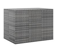Lechnical Garden Cushion Box PE Rattan 145x100x103 cm Grey,Deck Box,Garden Cushion Storage Box,Waterproof Weatherproof Outdoor Storage Chest(SPU:317231)