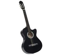 Lechnical Western Classical Cutaway Guitar with Equalizer 6 Strings Black,Musical Instruments,String Instruments,Guitars-70138
