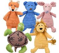 LECHONG 5Pack Dog Squeaky Plush Toys Puppy Toys Assortment Value Bundle Dog Toy for Puppies Bulk Large Dog Teething Toys Pet Chew Toys