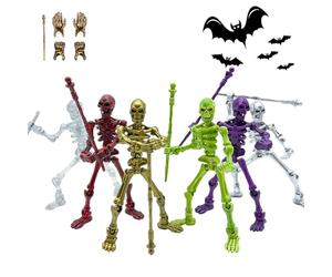 Lechonix 6 Pack T13 Action Figures Set-Halloween Skeleton Action Figure Titan 13/Dummy 13/Lucky 13, DIY Multi-Jointed Movable Skeleton Toy Decor