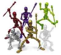 Lechonix 6 Pcs Skeleton Action Figures Set, Titan Dummy 13, Skeleton Toys