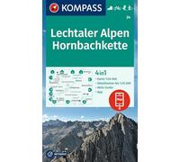 Lechtaler Alpen / Hornbachkette (24): wandelkaart schaal 1:50.000 (Kompass Wanderkarten)