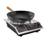 Lechuang Chef 3500W Induction Cooker with Wok, Induction Hob with Upgrade Hot Plate, 24-Hour Timer and Preset Functions, 50 KG Load Capacity, 11-Level Power and Temperature setting