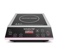 Lechuang Chef 3500W Single Induction Cooker, 10-level Power Setting, 24-hours Timer, 50 kg Large Load Capacity, Temperature Control, Commercial Induction Cooktop
