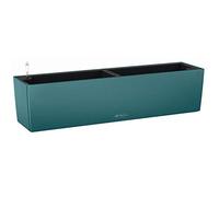 Lechuza BALCONERA Color 80 Self Watering Planter Plastic Indoor/Outdoor Flower Plant Pot Table and Window Box with Drainage Hole H19 L80 W19 cm Petrol Blue