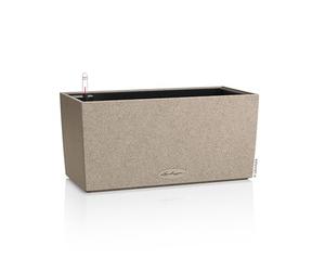 Lechuza -BALCONERA Stone 40 Planter, Sand Beige, Balcony Box with Watering System, Water Level Indicator and Plant Insert, Stone Look, 40 x 19 x 19 cm, 15432