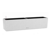 Lechuza Balconera Stone 80Cm Window Box, White Self-Watering Planter With Substrate And Water Level Indicator H19 L79 W19 Cm