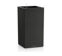 Lechuza - Canto Slatestone 40 Planter with Watering System, Water Level Indicator and Plant Insert, Slate Look, 40 x 40 x 76 cm, 15956