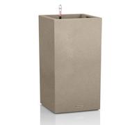 Lechuza Canto Stone 30 High Sandy Beige Plastic Self-Watering Planter With Substrate And Water Level Indicator H56 L30 W30 Cm