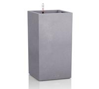 Lechuza Canto Stone 40 High Stone Grey Plastic Self-Watering Planter With Substrate And Water Level Indicator H76 L40 W40 Cm