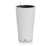 Lechuza Cilindro Cottage 56Cm Tall Planter, Light Grey Plastic Self-Watering Planter With Water Level Indicator D32 H56 Cm