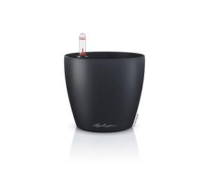 Lechuza Classico Color 14 Table Pot Slate Grey, Planter with Watering System, Water Level Indicator and Plant Insert, Matte Surface, Diameter 15 x 13.5 cm, 16695