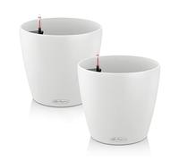 Lechuza CLASSICO Color Self Watering Plant Pots 2 x 19 cm White Plant Pot