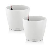 Lechuza CLASSICO Color Self Watering Plant Pots 2 x 21 cm White Plant Pot