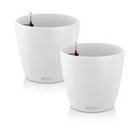 Lechuza CLASSICO Color Self Watering Plant Pots 2 x 28 cm White Plant Pot