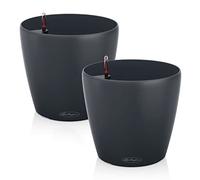 Lechuza CLASSICO Color Self Watering Plant Pots 2 x 43 cm Plant Pot, Slate